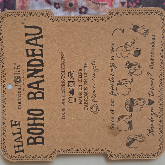 NWT Natural Life Boho Bandeau (Full Size) in Mocha Tulips - Picture 11 of 12